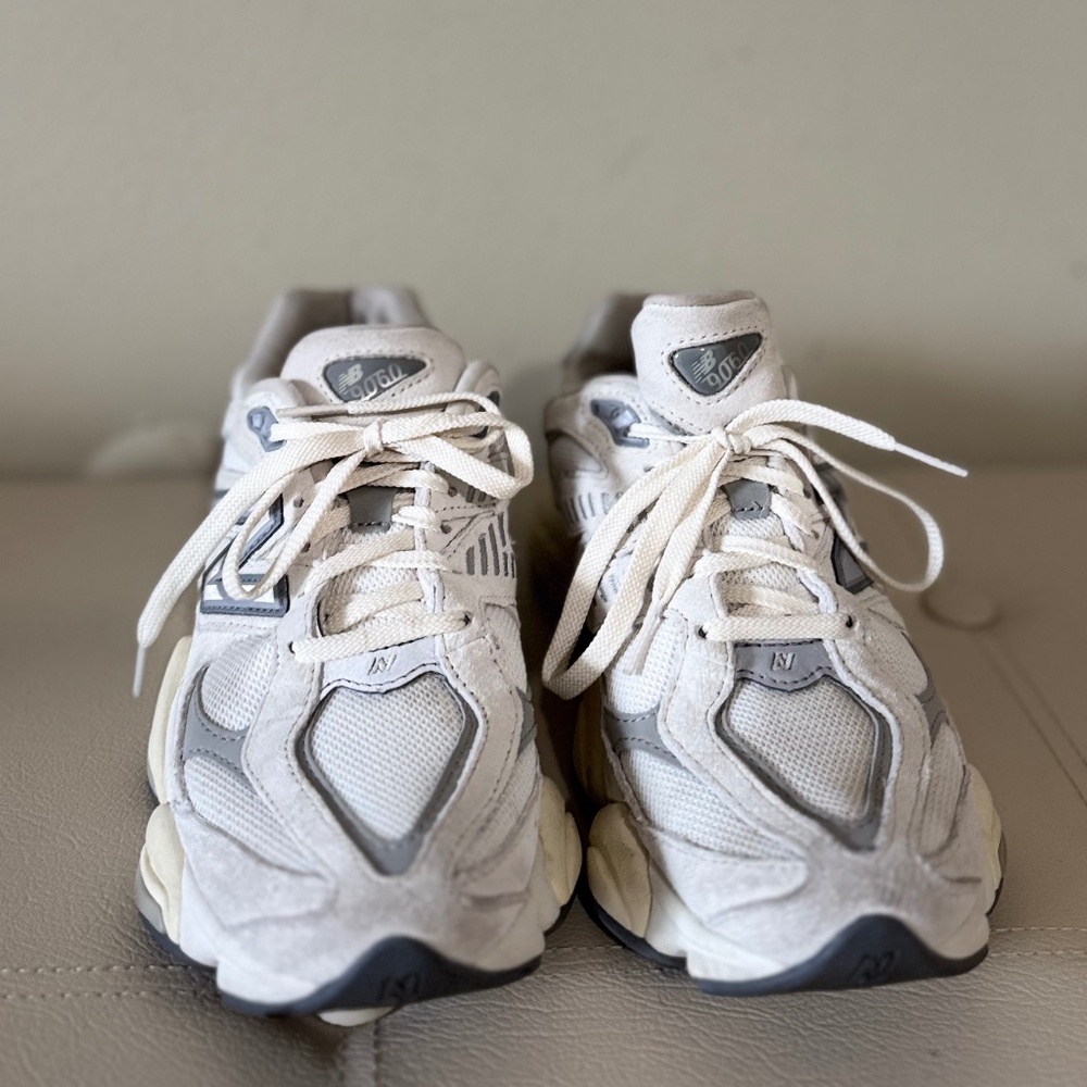 New Balance 9060 Sneakers - Sea Salt with Concrete and Silver Metallic